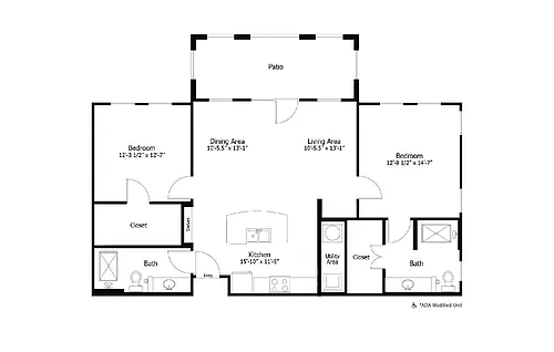 Floor plan Oaks 4B1.ADA