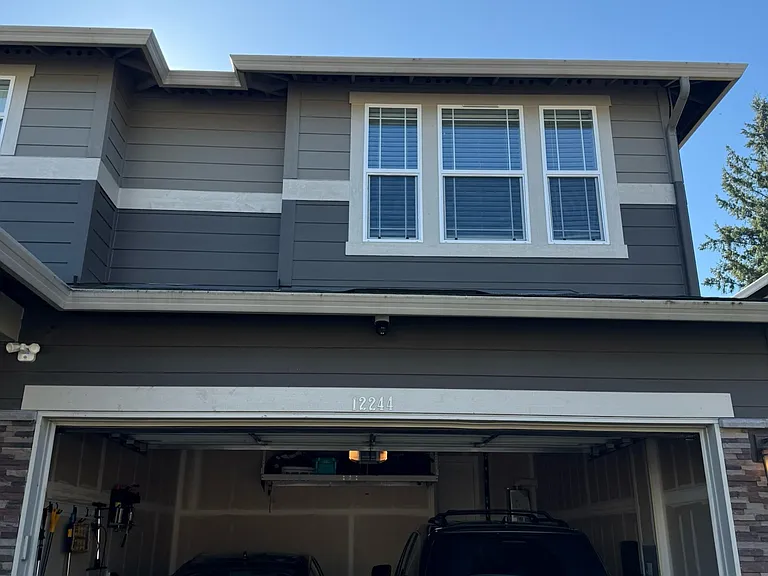 2 car garage with EV charging port