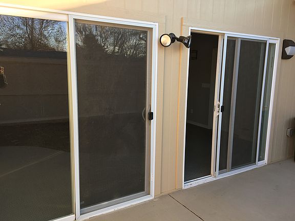 Sliders into sunroom