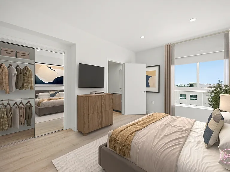 Bedroom with Large-Size Windows, In-Suite Bathroom, and Closet - Cobain Floor Plan