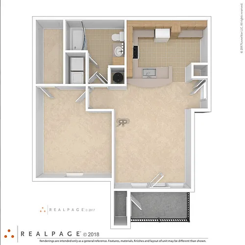 Floor plan 1 Bedroom Residential