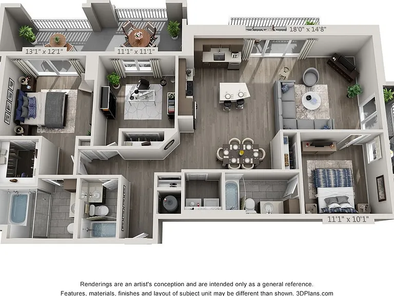 Sofia Coral Gables - D1 - 3 Beds - 3 Baths - 1485 Sq. ft.