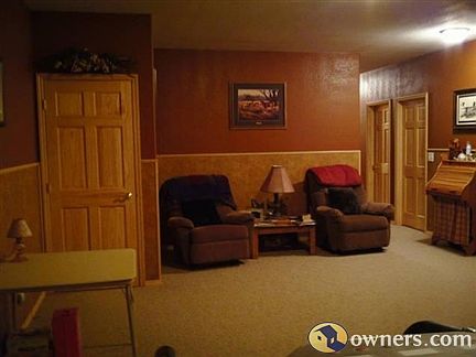 Half of basement living room