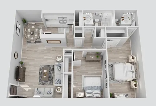 Floor plan 2 Bedroom 1.5 Bath