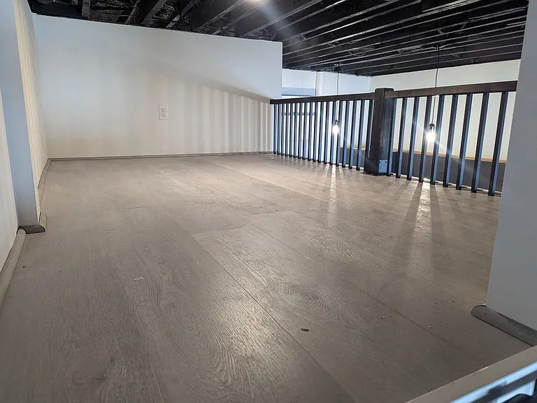 Loft level with railing