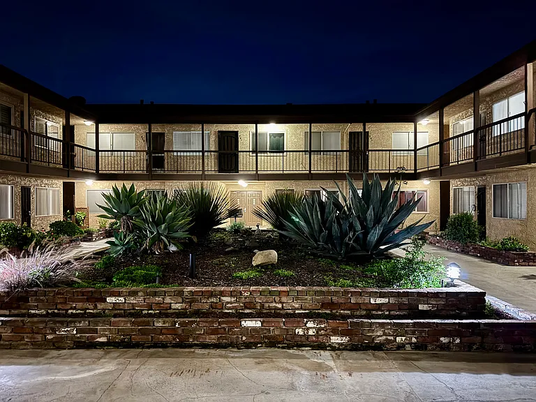 evening view of the courtyard