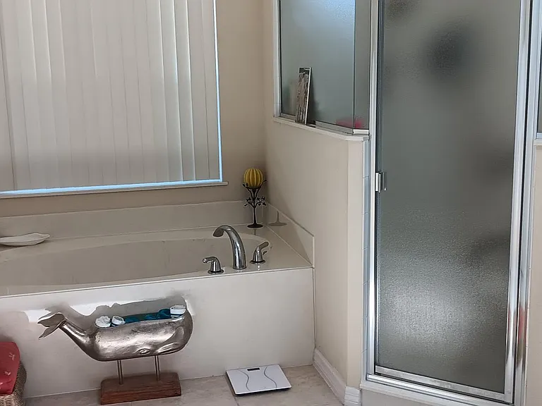 Soaking Tub and Shower master bath
Separate rm for toilet with
Storage/Linen closet