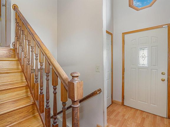 Front foyer with split level entry