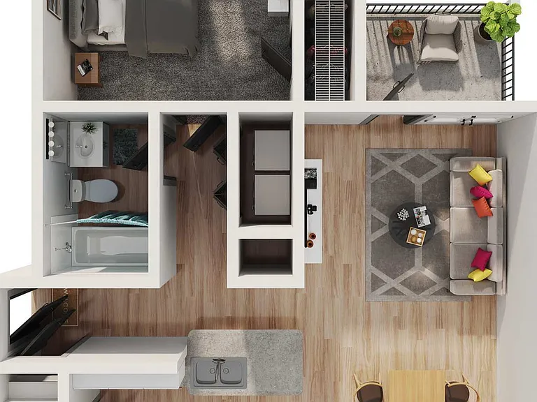 A1_1b1b_719sqft_3D A1_1b1b_719sqft_3D