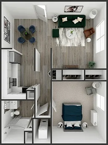The Willow | 1 Bed 1 Bath | 750 sq ft | The Colony at the Oaks Apartments in Lexington The Willow | 1 Bed 1 Bath | 750 sq ft | The Colony at the Oaks Apartments in Lexington