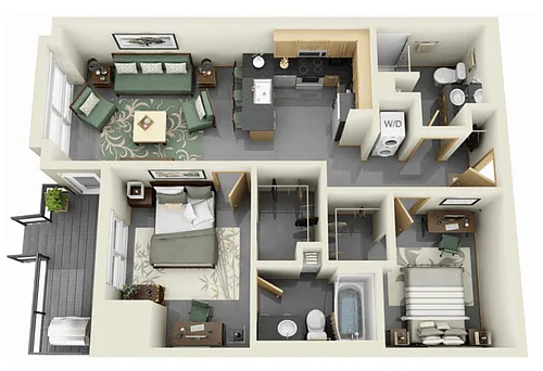 Floor plan 2 Bedroom EE