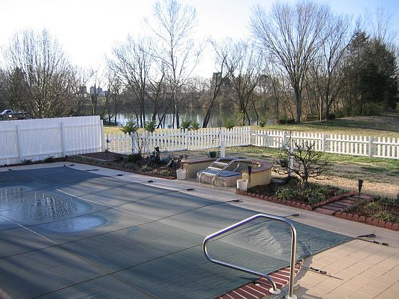 Pool area with Stones River behind