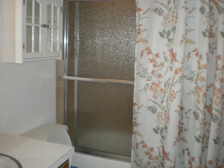 Updated custom tile in tub surround.