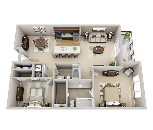 Floor plan 2X2-A