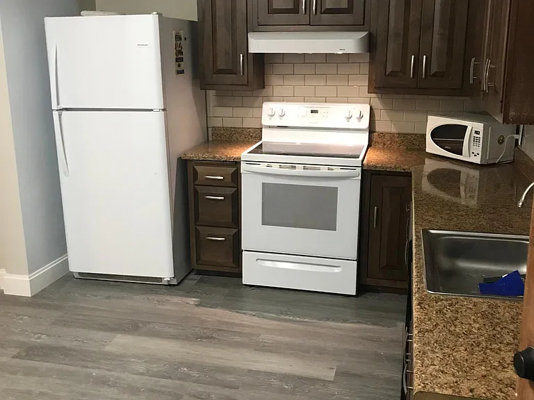 View of kitchen from the door