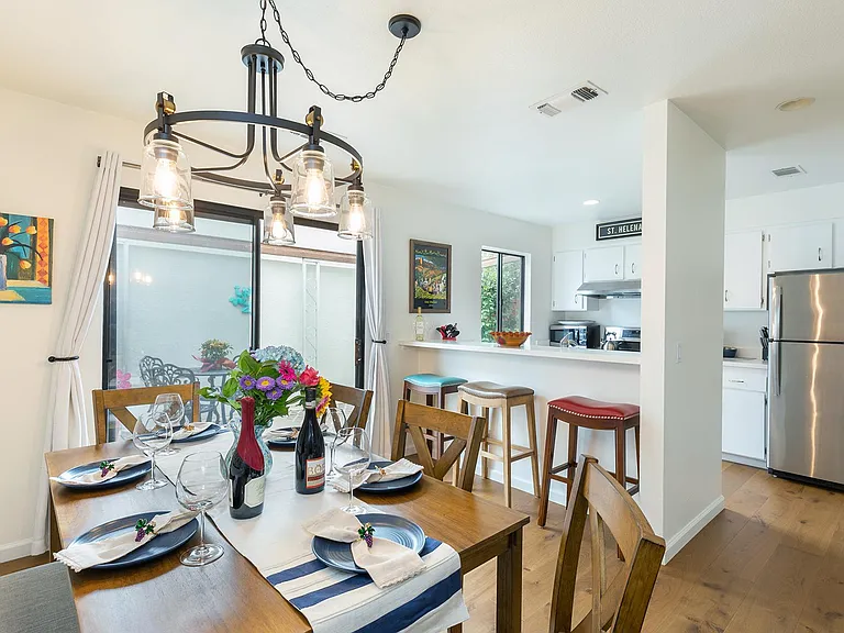 Dining area and kitchen with lots of seating