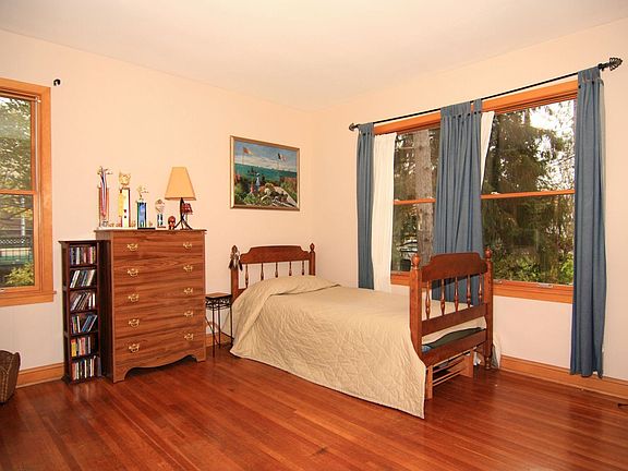 One of the two main level bedrooms. Note the hardwood floor.