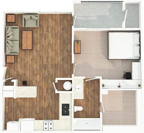 Floor plan 1X1