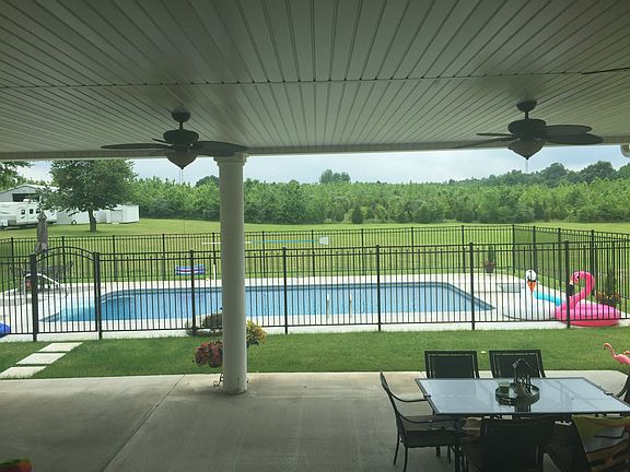 Back patio pool view