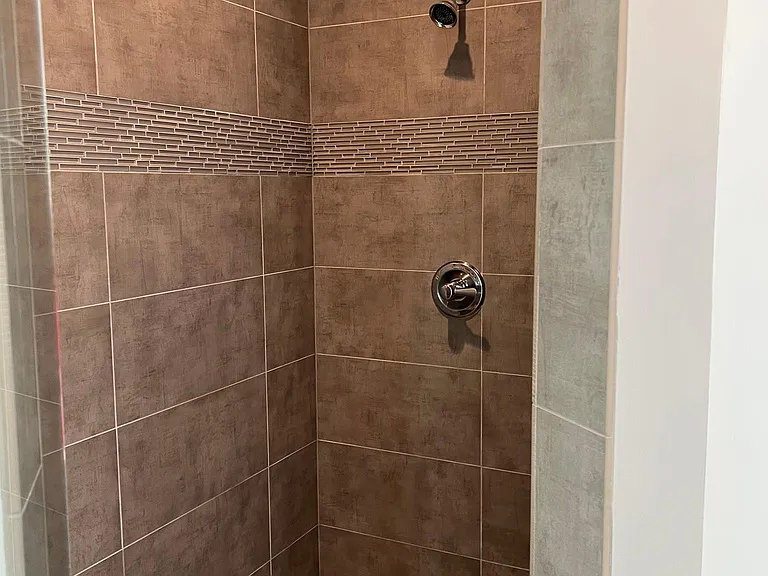 Spacious shower (master bathroom).