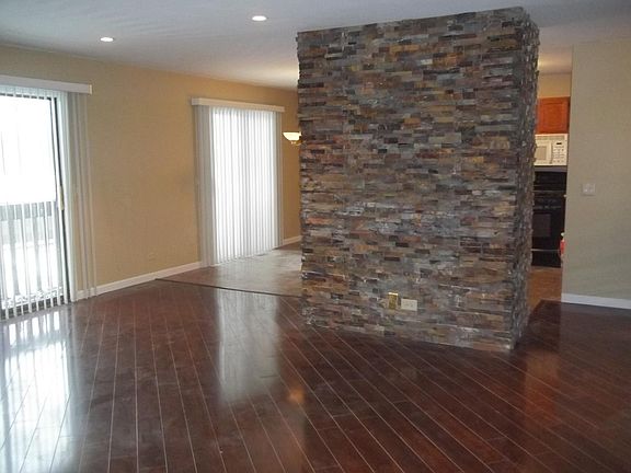 Living room with new wood floors