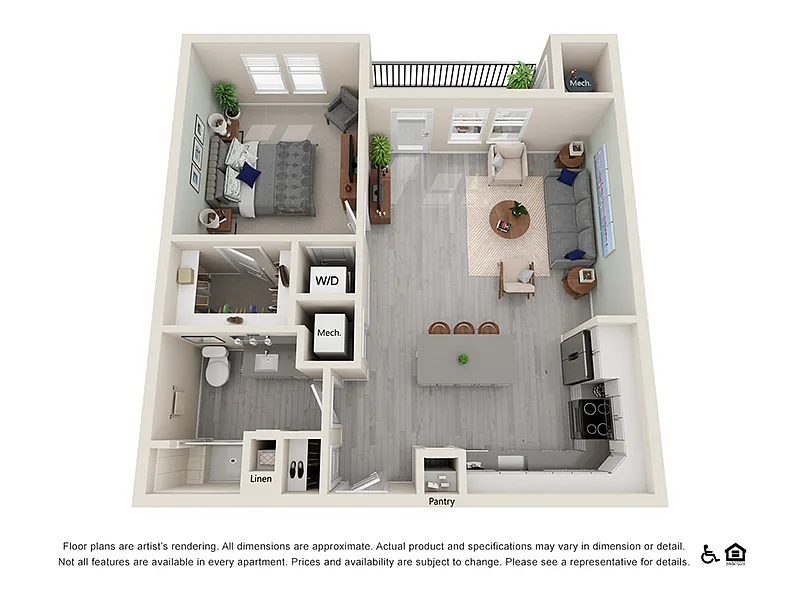 Floor plan 1X1-789