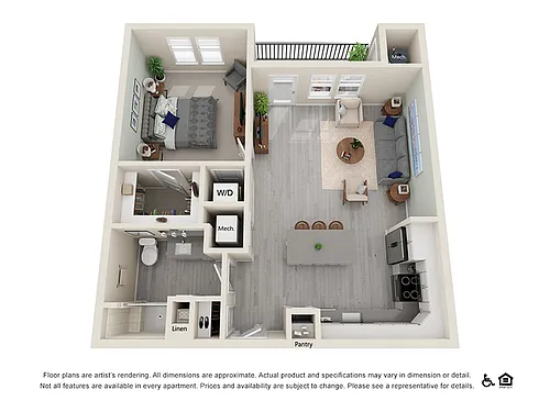 Floor plan 1X1-789