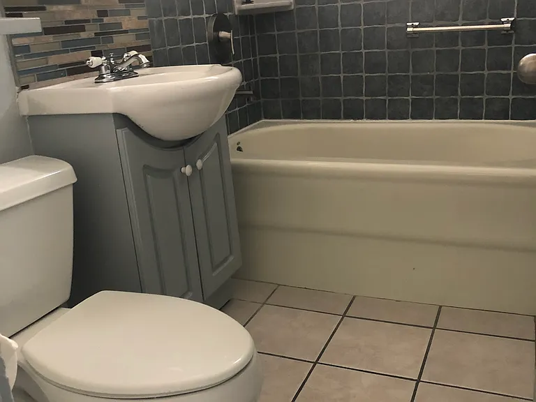 Refurbished bathroom with deep soaking tub