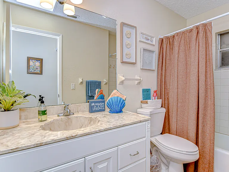 Our bathroom has a shower / tub combo
