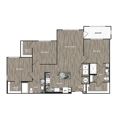 Floor plan 3 Bed/2 Bath