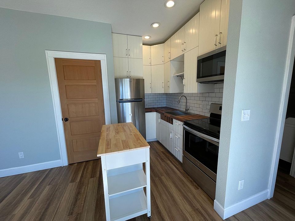 Newly renovated kitchen with island.