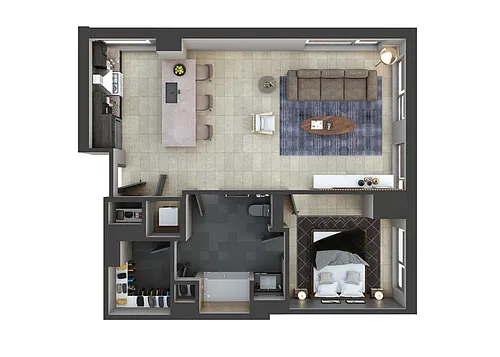 Floor plan 1X1-A112