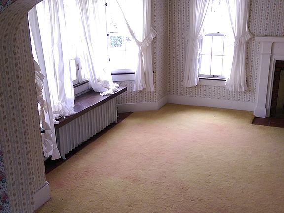 View of living room from stairs