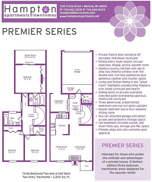 Floor plan Premier Series 3 Bed