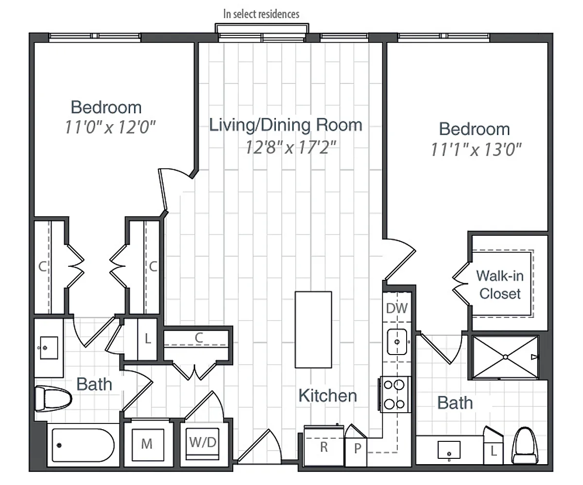 Floor plan B7-B701-1080