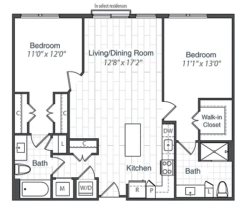 Floor plan B7-B701-1080
