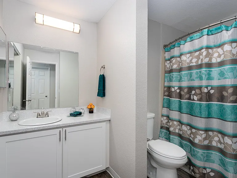 Bayview Apartment Homes Bathroom Vanity and Shower