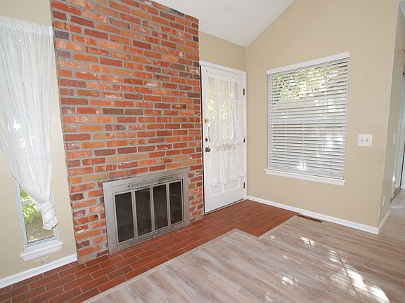 wood burning fireplace