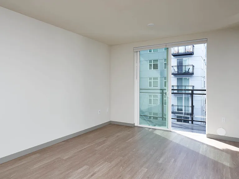 Living Room with Hard Surface Flooring and Balcony