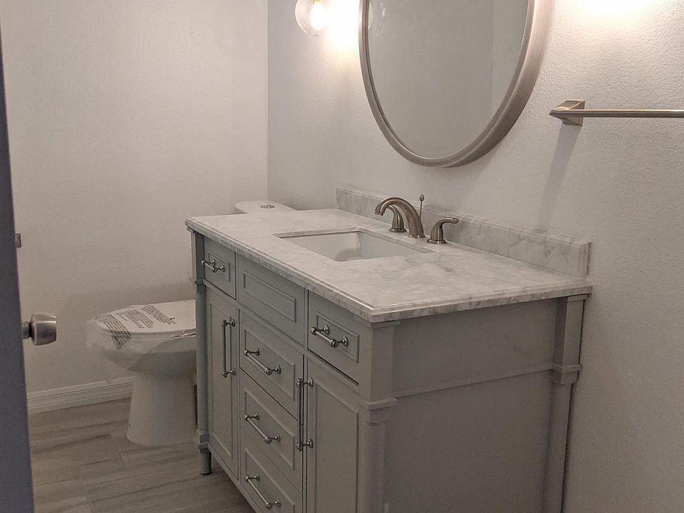 Never Used New Renovated Master Bathroom. Private attached bathroom renovated with real white carrara marble countertops and mosaic tile shower.