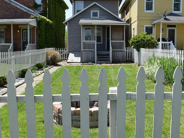 fenced in backyard
