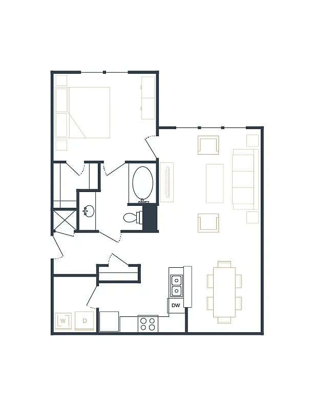 Floor plan 1 Bedroom