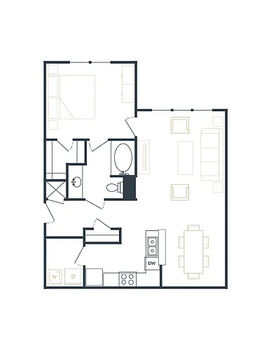 Floor plan 1 Bedroom