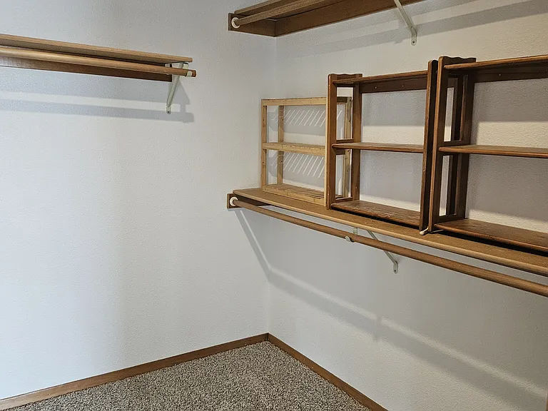 walk in closet in master bedroom