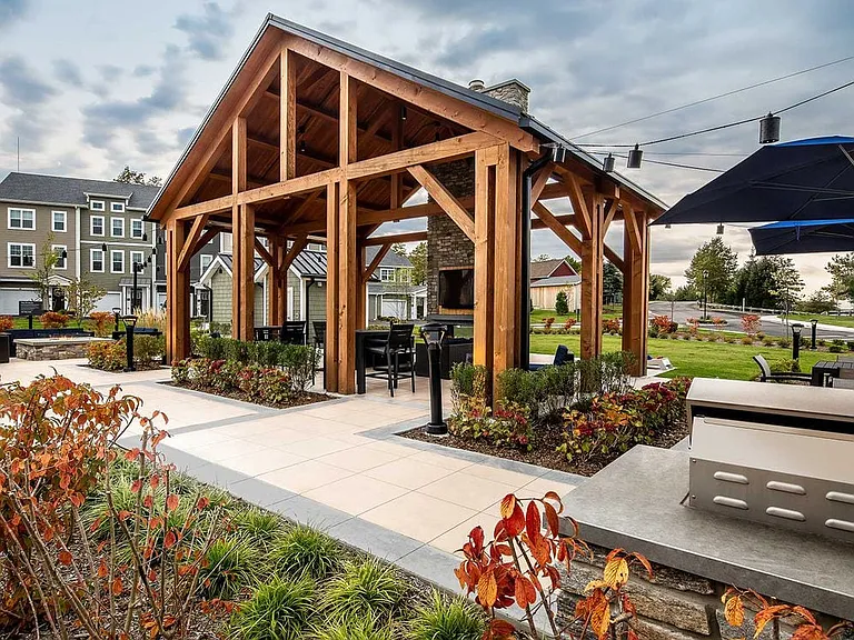Phase II Courtyard with outdoor lounge and grills