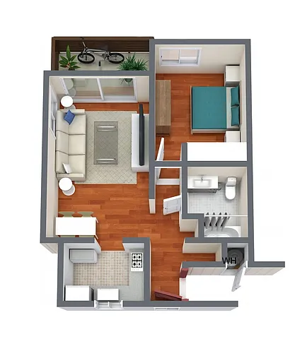 Floor plan 1 Bed 1 Bath