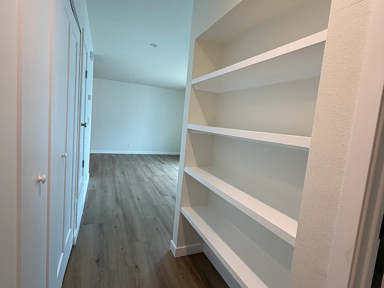 Hallway, open shelves
