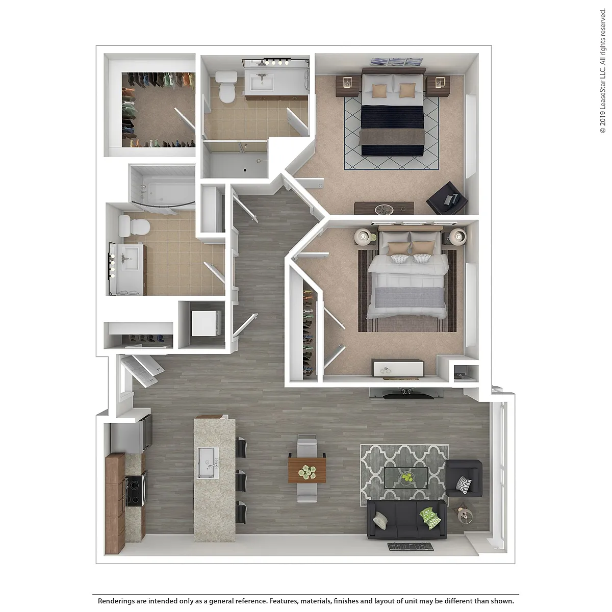 Floor plan C05 - 2 bed/2 bath