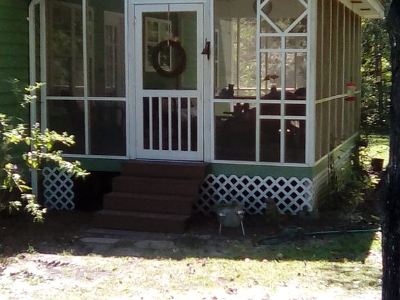 rear screened-in porch