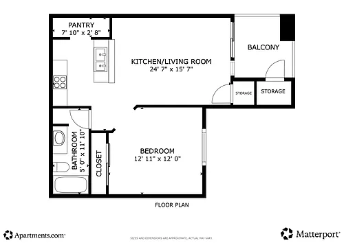 Floor plan 1x1Ar